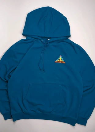 Sweat / pull à capuche Obey homme | Bleu logo imprimé triangle multicolore | Taille L, marke: Obey, zustand: Sehr gut, größe: L, 50,00 €, 53,20 € inklusive Vinted-Käuferschutz