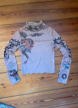 Tribal print mesh top, brand: Vintage Love, condizioni: Ottime, taglia: S / IT 40 / EU 36, €8.00, €9.10 include la Protezione acquisti