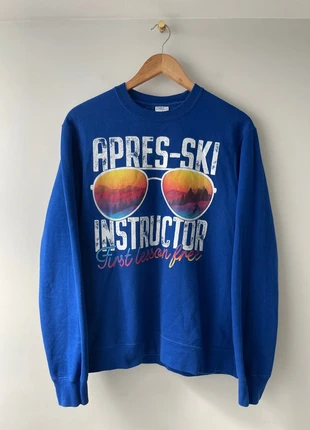 Mens Port & Company Apres-Ski Instructor Long Sleeve Jumper In Blue - Medium - 2443, brand: Port & Company, condition: Very good, size: M, £16.00, £17.50 includes Buyer Protection Pro