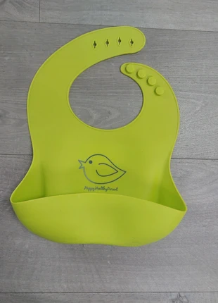 Silicone Baby Bib with Food Catcher Pocket – Lime Green, marque: Happy healthy parent, état: Très bon état, 2,00 €, 2,80 € Protection acheteurs incluse
