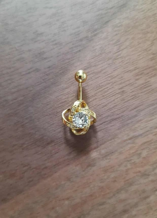 💛 Piercing nombril doré avec cristal scintillant 💛, brand: Fantaisie, condition: New without tags, €6.99, €8.04 includes Buyer Protection