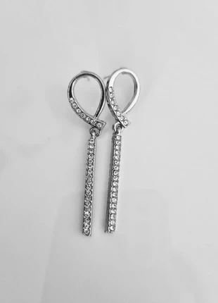 Silver Crystal Needle Earrings, condition: New without tags, £3.29, £4.15 includes Buyer Protection