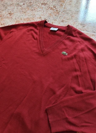 Lacoste V-Neck Pullover – 50% Wool, Burgundy, marque: Lacoste, état: Très bon état, taille: XXXL, 25,00 €, 26,95 € Protection acheteurs incluse