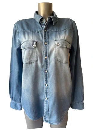 Chemise en jean femme Bleu délavée modèle Lady Shirt Ba&sh taille 1, marke: Ba&sh, zustand: Sehr gut, größe: XS / 34 / 6, 90,00 €, 95,20 € inklusive Vinted-Käuferschutz