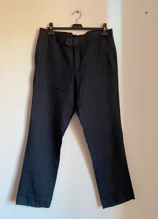 Pantalone lungo blu in lino taglia XL / 52 IT, brand: Vintage Dressing, condizioni: Ottime, taglia: XL, €15.00, €16.45 include la Protezione acquisti