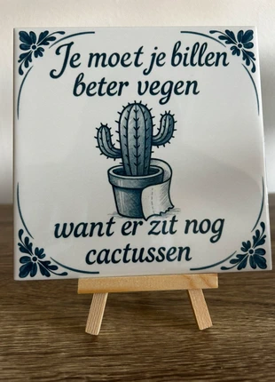 Tegeltje cactussen, merk: plot-twister.nl, staat: Nieuw met prijskaartje, € 9,95, € 11,15 inclusief Kopersbescherming Pro