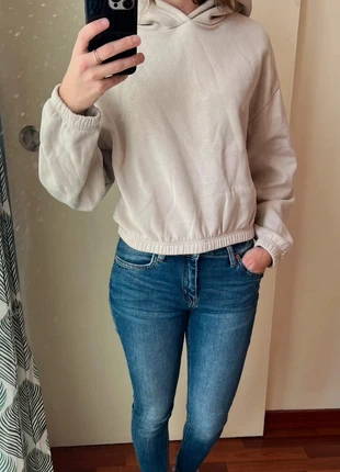 Sweat capuche femme beige Zara S - Women hoodie - Felpa cappuccio donna - Kapuzenpullover Damen, marque: Zara, état: Très bon état, taille: S / 36 / 8, 11,00 €, 12,25 € Protection acheteurs incluse