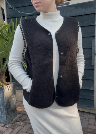 Gilet - vest - bodywarmer - zwart - bohostyle, merk: handmadebysuus, staat: Nieuw zonder prijskaartje, maat: L / 40 / 12, € 9,99, € 11,19 inclusief Kopersbescherming Pro