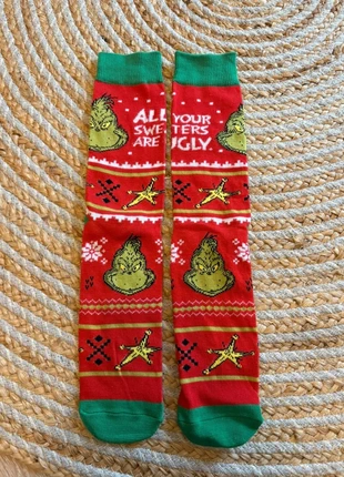Chaussettes Le Grinch, condition: Very good, size: One size, €6.00, €7.00 includes Buyer Protection Pro
