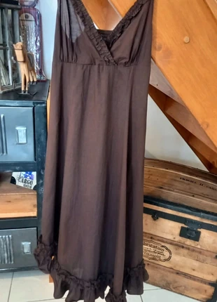 Longue robe bretelles marron, marca: Bréal, estado: Muy bueno, tamaño: XL / 42 / 14, 6,50 €, 7,53 € Protección al comprador Pro incluida