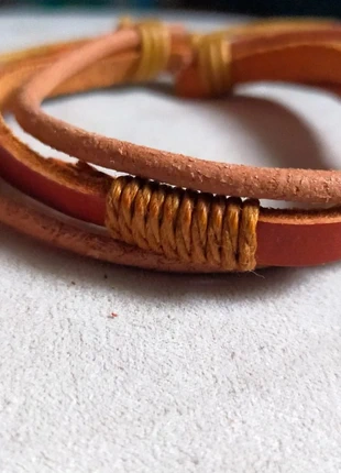 Bracelet mixte en cuir – tons naturels, brand: autre, condition: New without tags, €12.00, €13.30 includes Buyer Protection Pro
