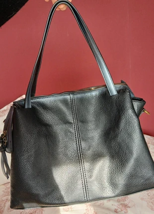 🌸 Sac fourre-tout noir en cuir PU vintage 🌸, brand: Vintage Dressing, condizioni: Ottime, €40.00, €42.70 include la Protezione acquisti