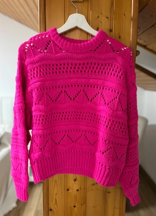 Jersey fucsia Bershka talla S, punto calado, marque: Bershka, état: Très bon état, taille: S / 36 / 8, 10,00 €, 11,20 € Protection acheteurs incluse
