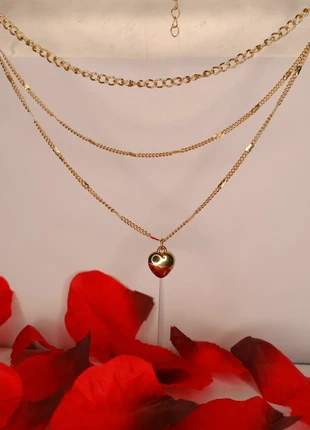 collier coeur doré en acier inoxydable tendance, brand: Tendance, condition: New with tags, €7.00, €8.05 includes Buyer Protection