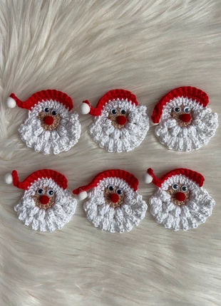 Conjunto de 6 porta-guardanapos de pai natal em crochet, marca: Miminhos4all, estado: Nuevo sin etiquetas, 12,50 €, 13,83 € Protección al comprador Pro incluida