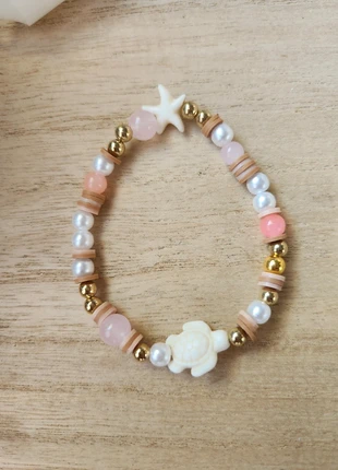 Bracelet perles plates, marque: Fait Main, état: Neuf avec étiquette, 4,00 €, 4,90 € Protection acheteurs incluse