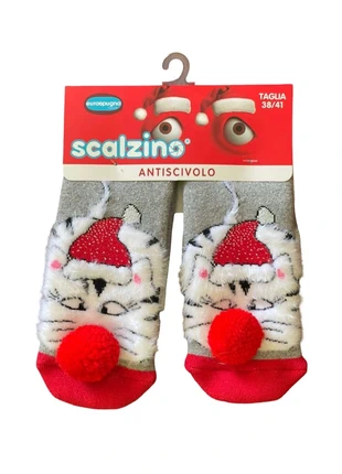 Calze antiscivolo natalizie Scalzino 🎄 38/41, estado: Novo com etiquetas, tamanho: S | 38–42, €1.99, €2.79 inclui Proteção do Comprador