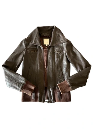 Leather Brown jacket simili cuir fitted bershka vintage woman 2000s Autumn winter, marque: COQUETTE, état: Neuf sans étiquette, taille: S / 36 / 8, 42,00 €, 44,80 € Protection acheteurs incluse