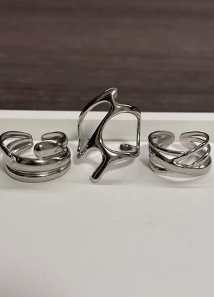 Adjustable stainless steel multilayered circular ring set y2k style, marque: y2k, état: Très bon état, taille: Ajustable, 13,50 €, 14,88 € Protection acheteurs incluse