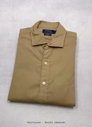 Chemise Polo Ralph Lauren récente Beige 100% coton Slim fit Feather Weight Twill - Taille M /1082R, marca: Ralph Lauren, estado: Muy bueno, tamaño: M / 38 / 10, 34,00 €, 36,40 € Protección al comprador Pro incluida