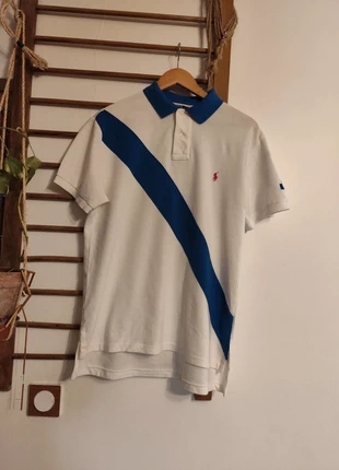 Polo homme blanc et bleu Ralph Lauren taille M, marca: Ralph Lauren, estado: Muito bom, tamanho: M / 38 / 10, €15.00, €16.45 inclui Proteção do Comprador Pro