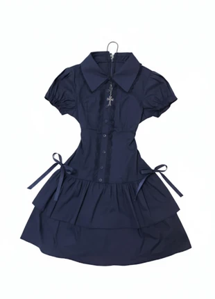 Robe bleu marine - style dark academia & Lolita vintage, marque: Lolita, état: Très bon état, taille: M / 38 / 10, 48,00 €, 51,10 € Protection acheteurs incluse