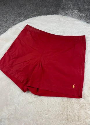 Short de Bain Ralph Lauren Rouge Logo Brodé Jaune, marque: Ralph Lauren, état: Très bon état, taille: M, 21,00 €, 22,75 € Protection acheteurs (Pro) incluse