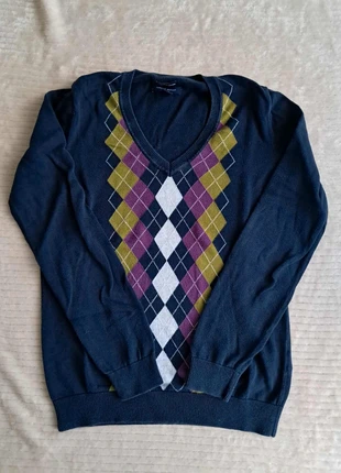 Pull femme Tommy Hilfiger bleu marine losange taille S très bon état logo brodé, marke: Tommy Hilfiger, zustand: Sehr gut, größe: S / 36 / 8, 11,00 €, 12,25 € inklusive Vinted-Käuferschutz