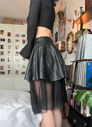 witchy rock / minirock im Lederlook, marque: Witch, état: Bon état, taille: S / 36 / 8, 6,00 €, 7,00 € Protection acheteurs incluse