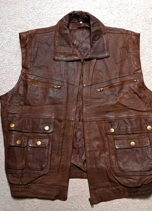 Veste Sans Manche Jacket Echtes Leder Gilet En Cuir Vintage Retro Old Money Collector Rare Y2k, brand: Echt Leder, condition: Very good, size: M, €120.00, €126.70 includes Buyer Protection Pro