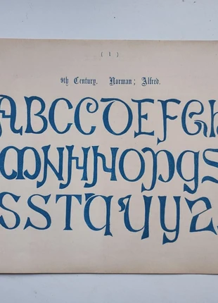 9th century. norman; alfred ornamental alphabet - antique print - 1858, brand: NO LABEL, condition: Good, £8.21, £9.32 includes Buyer Protection Pro