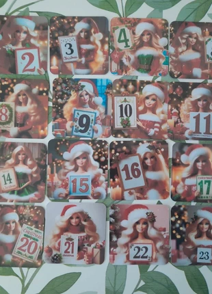 Lot de 24 petites cartes avan de Noël barbie, estado: Muito bom, €6.50, €7.53 inclui Proteção do Comprador