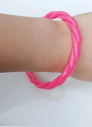 Bracelet jonc rétro vintage acrylique fuchsia tendance chic idée cadeau, marque: Tendance, état: Très bon état, 4,00 €, 4,90 € Protection acheteurs (Pro) incluse