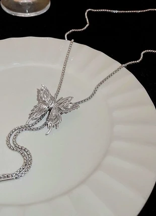 Silver butterfly necklace, brand: T&B, condition: New without tags, £2.00, £2.80 includes Buyer Protection