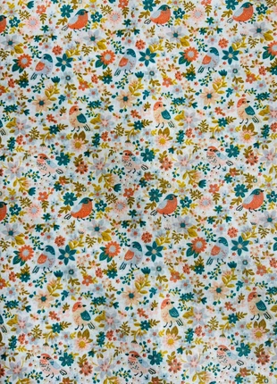 Tissu coton imprimé moineau~ 150cm x 145cm, marque: Okeo-tex, état: Neuf sans étiquette, 15,00 €, 16,45 € Protection acheteurs (Pro) incluse