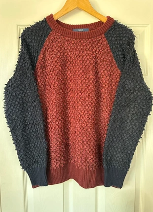 Next burgundy and navy jumper, brand: Next, condition: Good, size: L / 12, £2.95, £3.80 includes Buyer Protection