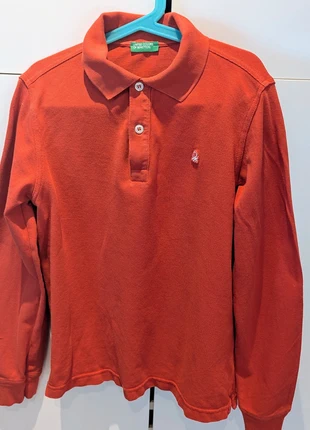 Benetton Boys 100% Cotton Long Sleeve Polo – Age 10-11 | Classic Style XL, marque: United Colors of Benetton, état: Bon état, taille: L, 2,50 €, 3,33 € Protection acheteurs incluse