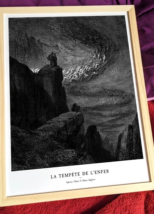 Affiche – Dante : La tempête de l’Enfer (Doré, 1861), marque: Art, état: Neuf sans étiquette, 17,90 €, 19,50 € Protection acheteurs (Pro) incluse