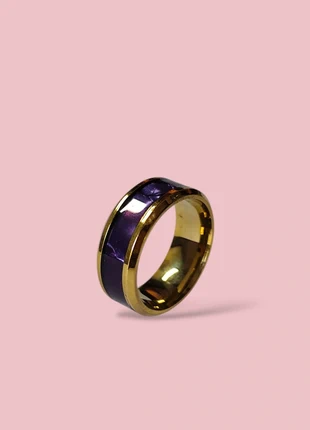 Bague en Acier Inoxydable Violet Profond - Élégante et discrète, brand: OMR, condition: Very good, size: 18.1 mm Ø, €8.49, €9.61 includes Buyer Protection