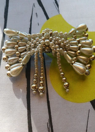 Barette perles & dorées, marque: Vintage Girl, état: Bon état, 3,00 €, 3,85 € Protection acheteurs incluse