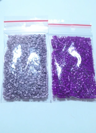 Lot de 2x10g de perles de rocailles tubes japonaise miyuki tons violet de 2 mm, merk: Fashion Jewelry, staat: Heel goed, € 2,99, € 3,84 inclusief Kopersbescherming
