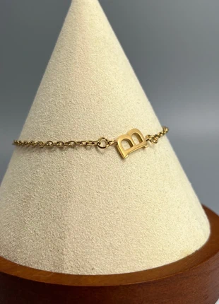 Gold Letter B Initial Bracelet | Dainty Chain | Stainless Steel | Adjustable 17+5cm, marque: strabello, état: Très bon état, 9,90 €, 11,10 € Protection acheteurs (Pro) incluse