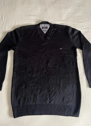 Pull Tommy Hilfiger Homme noir col V - taille XL, merk: Tommy Hilfiger, staat: Heel goed, maat: XL, € 22,00, € 23,80 inclusief Kopersbescherming