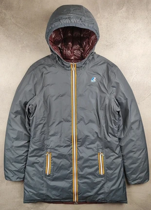 Manteau / Doudoune longue réversible gris foncé K-way Denise Thermo Plus Double - Taille XL femme, marke: K-Way, zustand: Sehr gut, größe: XL / 42 / 14, 90,00 €, 95,20 € inklusive Vinted-Käuferschutz