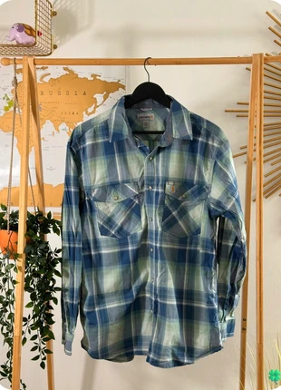 Chemise Carhartt Relaxed Fit manches longues à carreaux vert/bleu bouton pression Taille L, marque: Carhartt, état: Bon état, taille: L, 29,90 €, 32,10 € Protection acheteurs (Pro) incluse