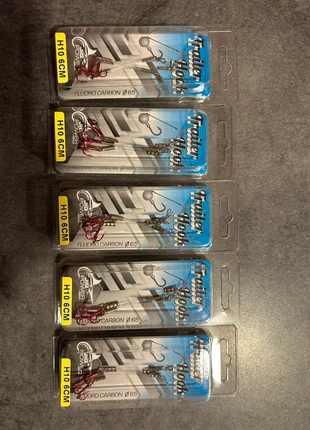 Lot de 5 boîtes hameçon trident H10 6cm, brand: trailer hook, condizioni: Nuovo con cartellino, €10.00, €11.20 include la Protezione acquisti