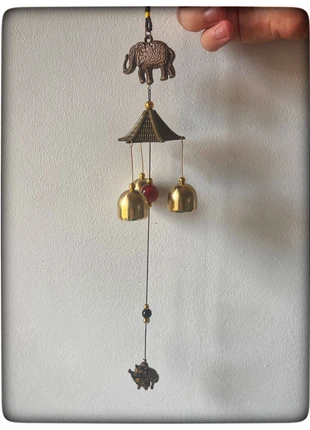 Carillon Feng Shui – 3 Cloches & Élément Élégant Éléphant 🐘, marque: ZEN, état: Très bon état, 7,50 €, 8,58 € Protection acheteurs (Pro) incluse