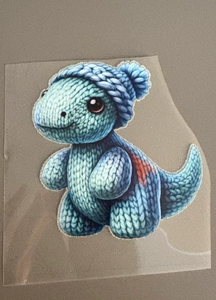 Patch thermocollant dinosaure bleu effet laine – customisation vêtements / accessoires, condition: New without tags, €2.00, €2.80 includes Buyer Protection