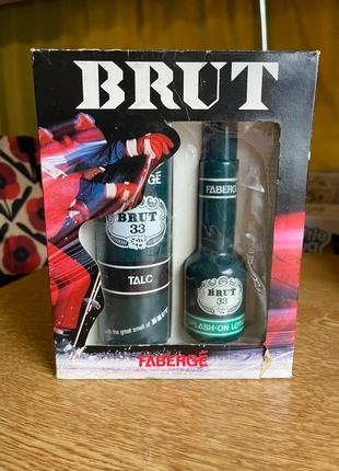 Vintage Fabergé Brut 33 Gift Set – Ski Themed Box – Splash-On Lotion & Talc, brand: Fabergé, condition: New with tags, £22.00, £23.80 includes Buyer Protection