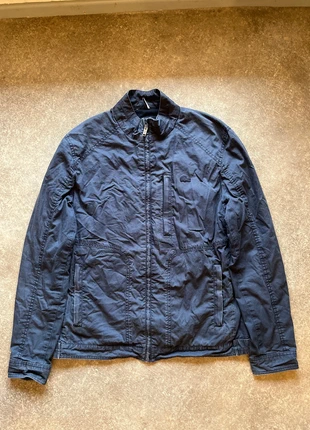 Veste Lacoste style Harrington | taille 52 / L | bleu logo brodé, merk: Lacoste, staat: Heel goed, maat: L, € 65,00, € 68,95 inclusief Kopersbescherming